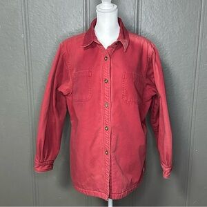 Woolrich Red Fleece Lined Coat